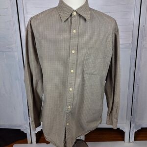 J.CREW Vtg mens plaid oxford shirt size Large